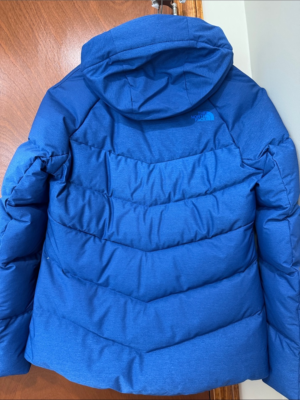 The North Face Blue Hooded Puffer Ski Jacket - Picture 3 of 5